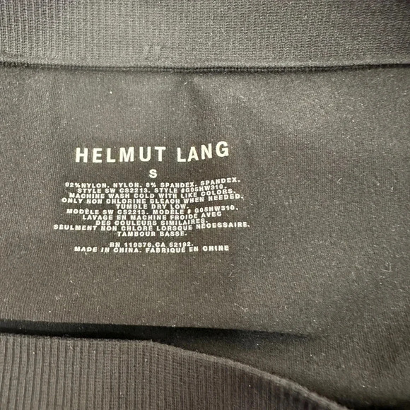 Helmut Lang Women's Size Small Black Ribbed Waistband Pencil Skirt Mini Length - Picture 4 of 4